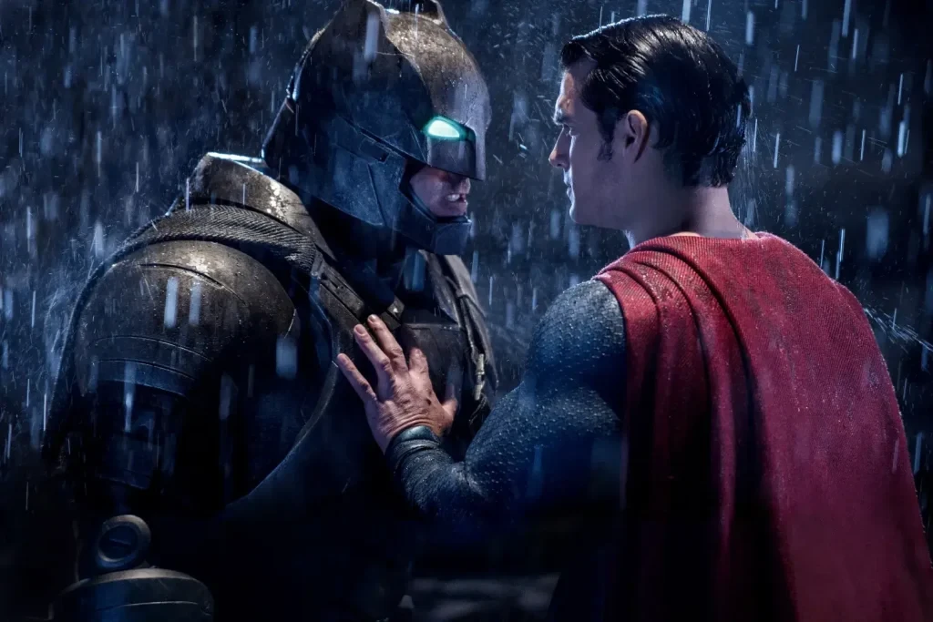 The Dark Knight vs Superman in the film. | Credit: Warner Bros.