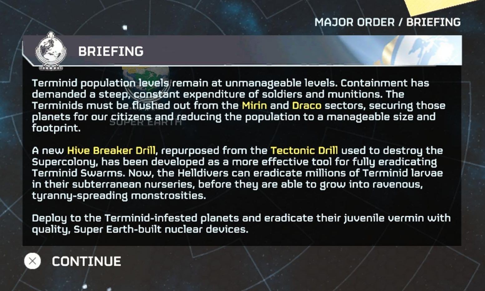 The latest Helldivers 2 Major Order is here (via Arrowhead Game Studios)
