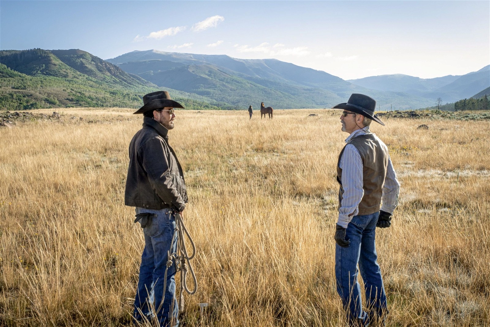 Cole Hauser and Forrie J. Smith as Rip and Lloyd in Yellowstone [Credit: Paramount Network]