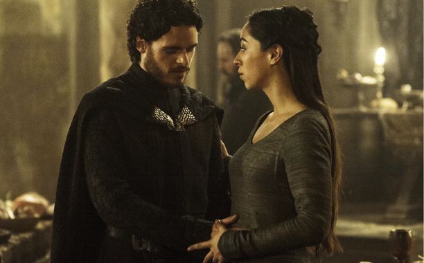 Richard Madden and Oona Chaplin in 'The Rains of Castamere' episode of Game of Thrones