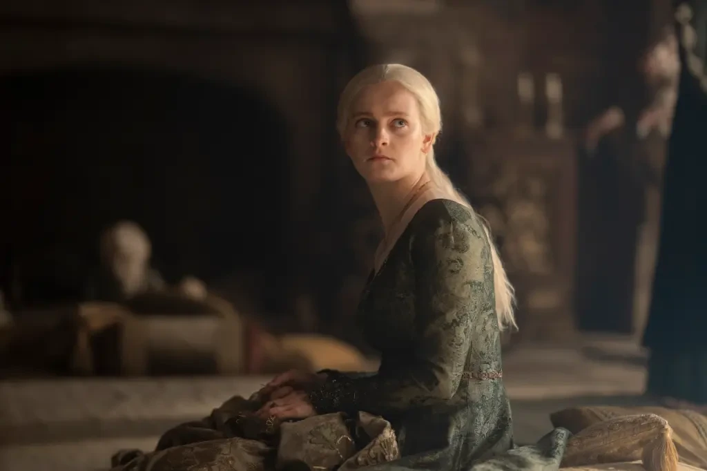Phia Saban plays Queen Helaena in House of the Dragon