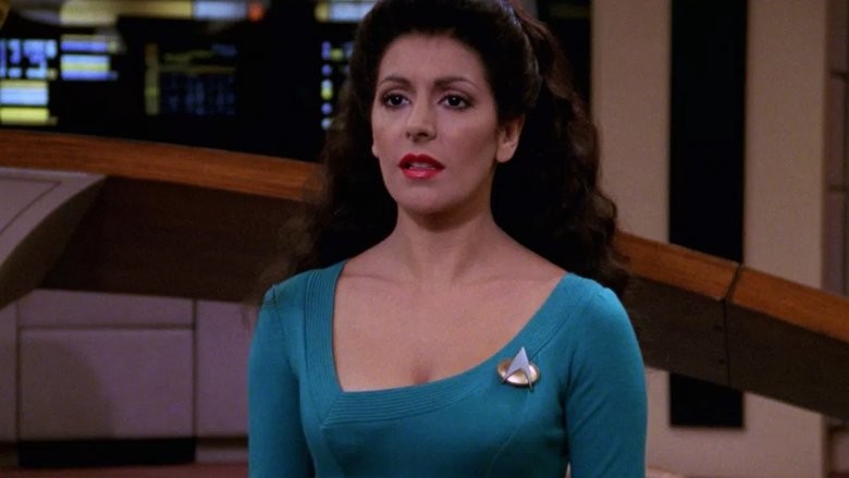 Marina Sirtis plays the USS Enterprise-D's counselor in Star Trek: The Next Generation