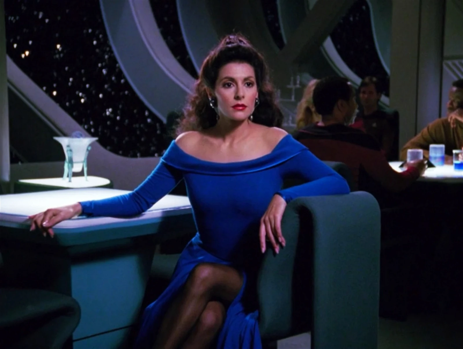 Marina Sirtis as Deanna Troi in Star Trek: The Next Generation