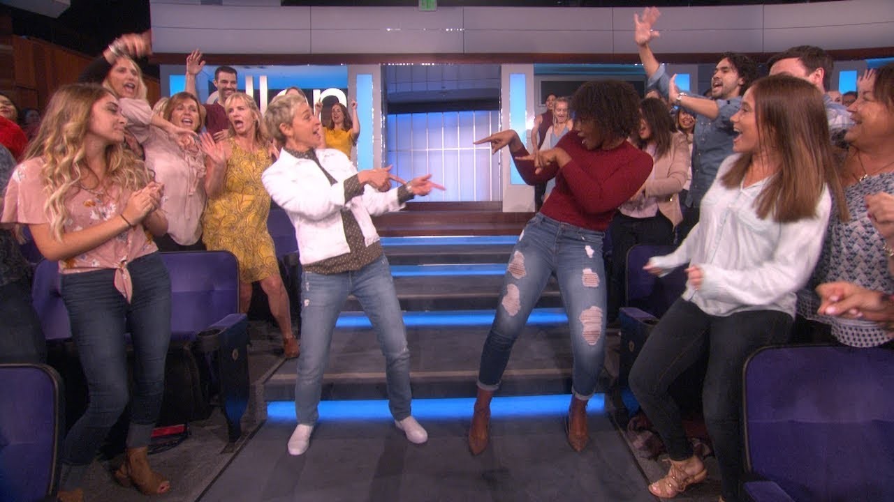 Ellen DeGeneres dances in an episode of The Ellen DeGeneres Show