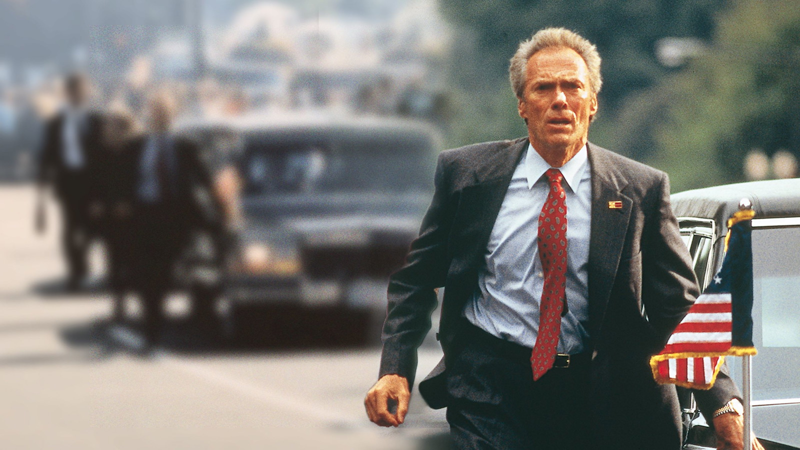 Clint Eastwood in action in a still from In The Line of Fire by Wolfgang Peterson