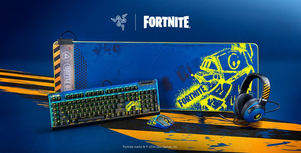 Razer partners with Fortnite for an exclusive gaming peripherals lineup.