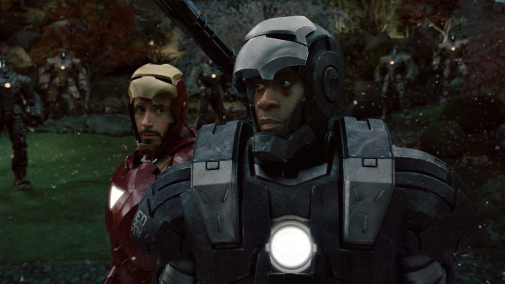 Armor Wars star Don Cheadle and Robert Downey Jr. in Iron Man 2
