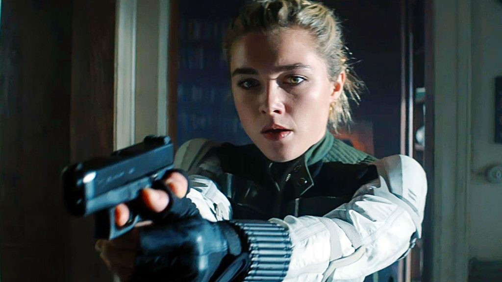 Florence Pugh in a still from Black Widow