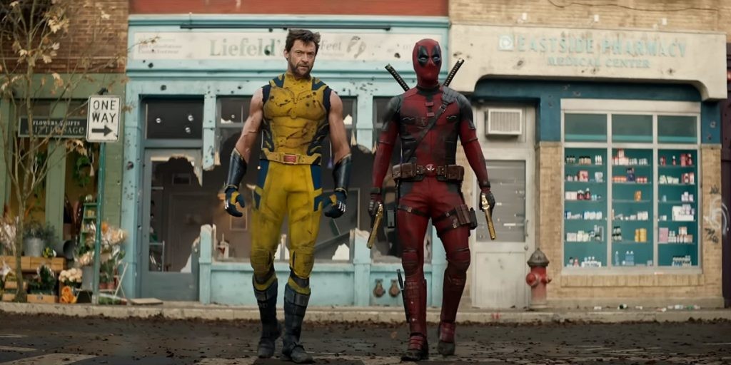 A scene from the Deadpool & Wolverine movie trailer featuring both the titular heroes.