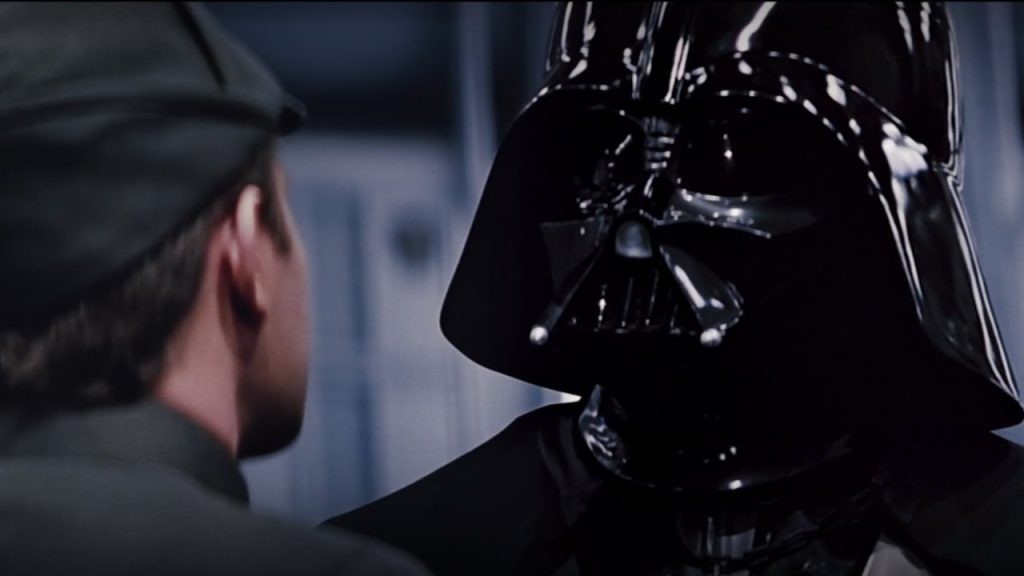 An angry Darth Vader in an image from Star Wars: Return of the Jedi