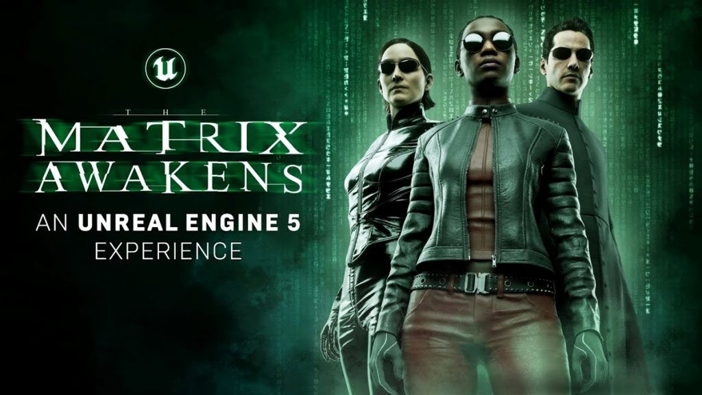 Promotional artowkr for The Matrix Awakesn, the Unreal Engine 5 interactive experience.