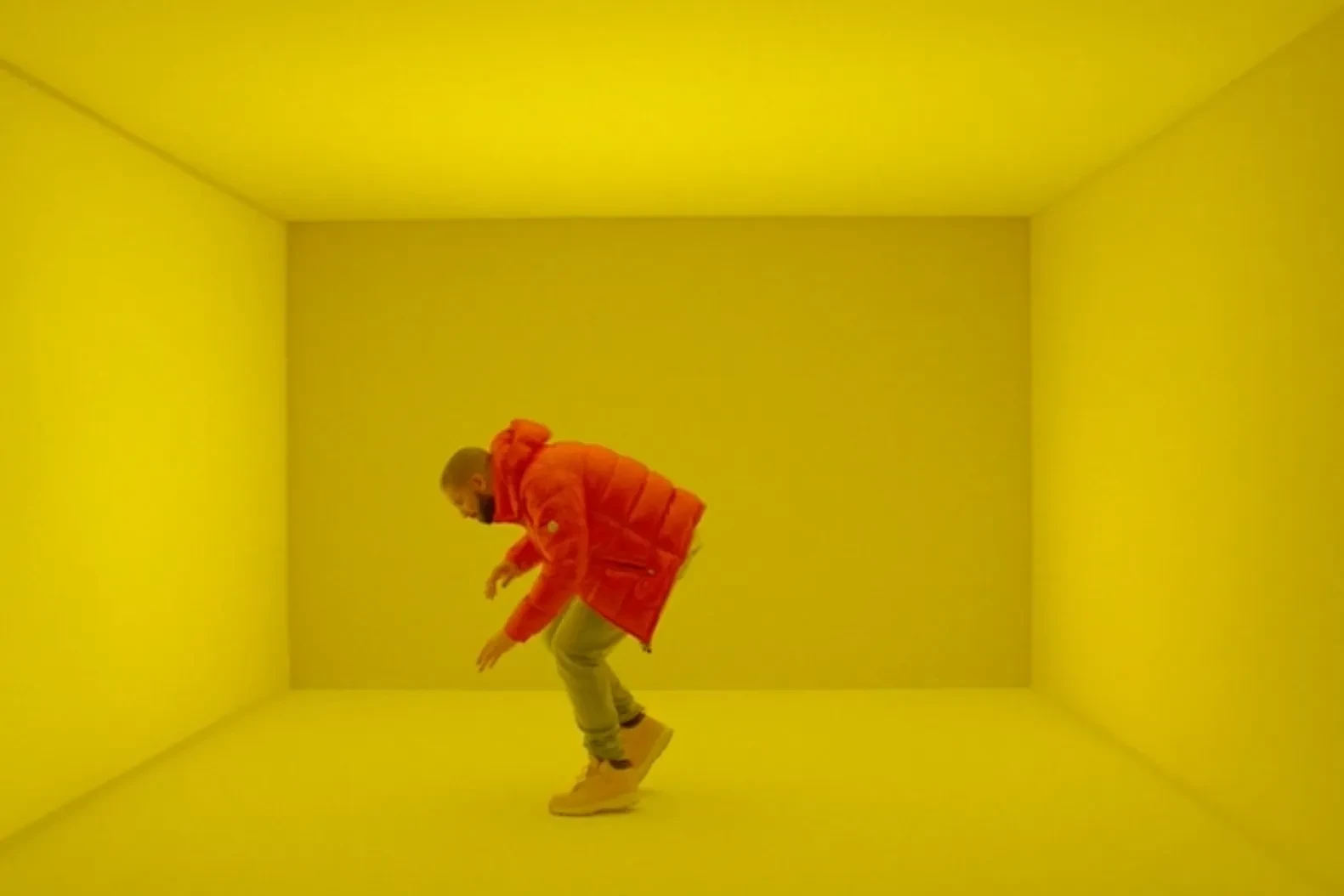 Drake in his music video for Hotline Bling