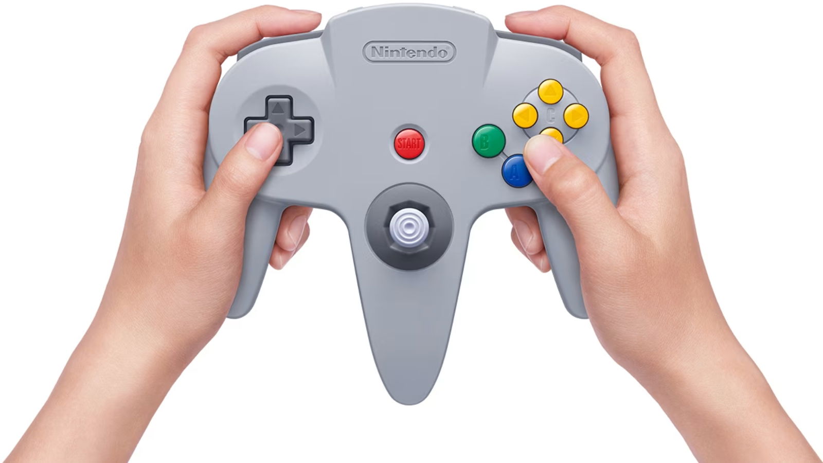 Nintendo 64 controller has a unique design.