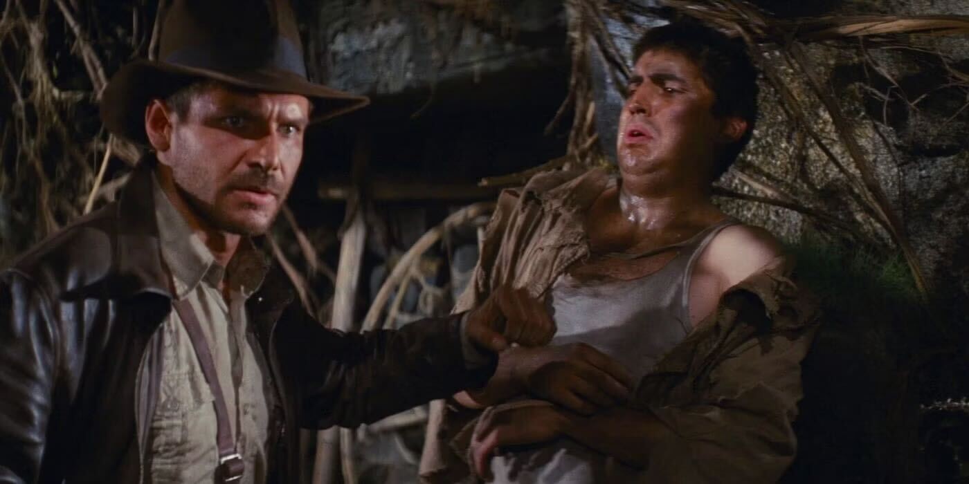Harrison Ford and Alfred Molina in Raiders of the Lost Ark [Credit: Paramount Pictures]