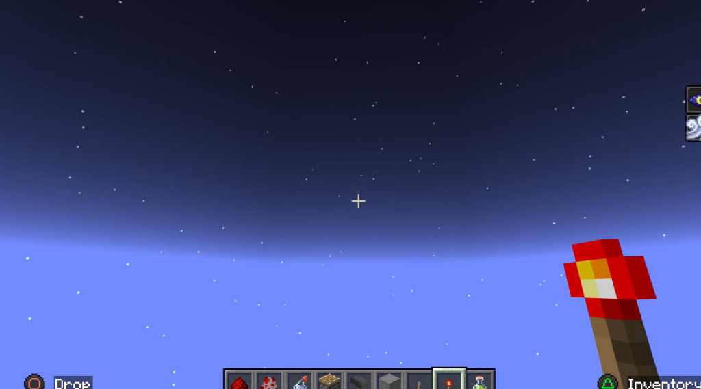 Players can see outer space after a few moments of launch.