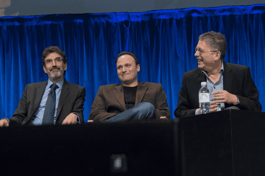 Chuck Lorre, Steven Molaro and Bill Prady at PaleyFest 2013 for The Big Bang Theory