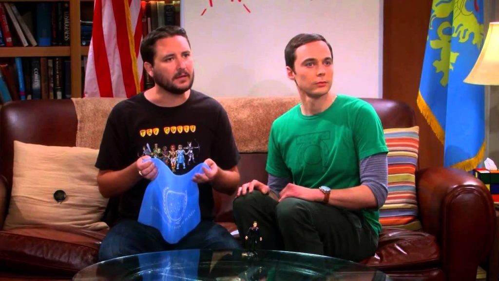 Wil Wheaton and Jim Parsons in The Big Bang Theory