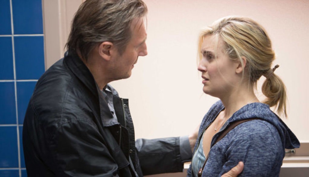 Liam Neeson and Maggie Grace in a still from Taken 3 | NBC