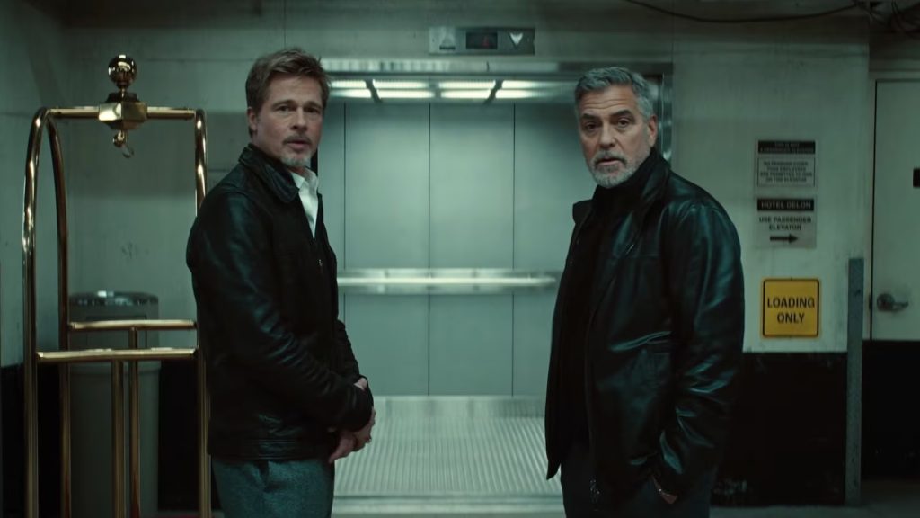 Brad Pitt and George Clooney in Wolfs