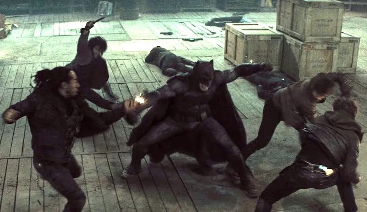 Batman v Superman warehouse fight scene