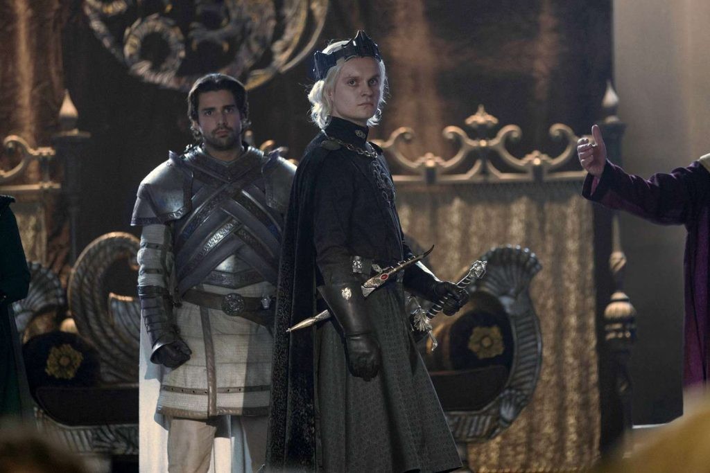 Aegon Targaryen with Ser Criston Cole in House of the Dragon [Credit: HBO]