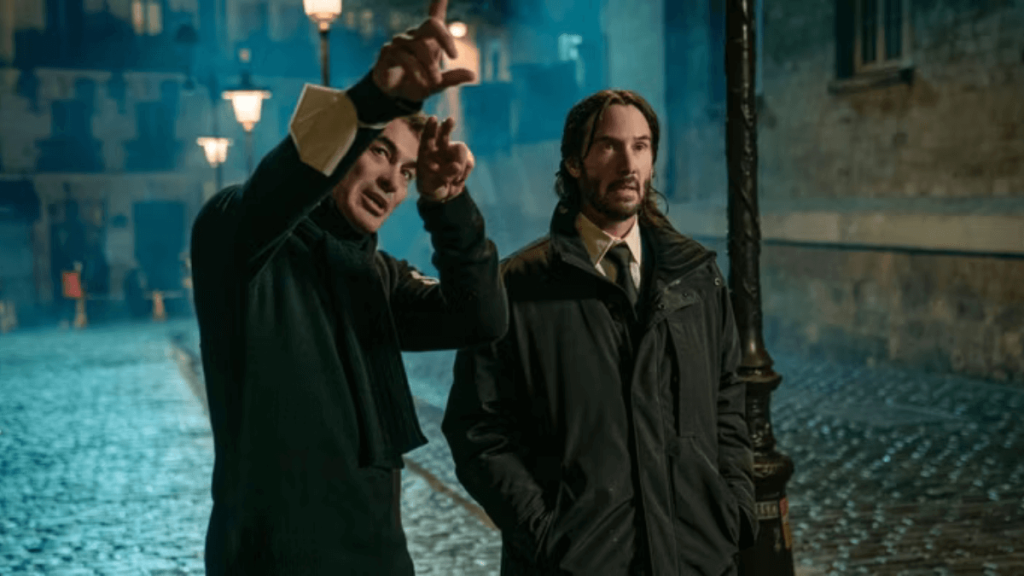 Chad Stahelski with Keanu Reeves in the John Wick franchise