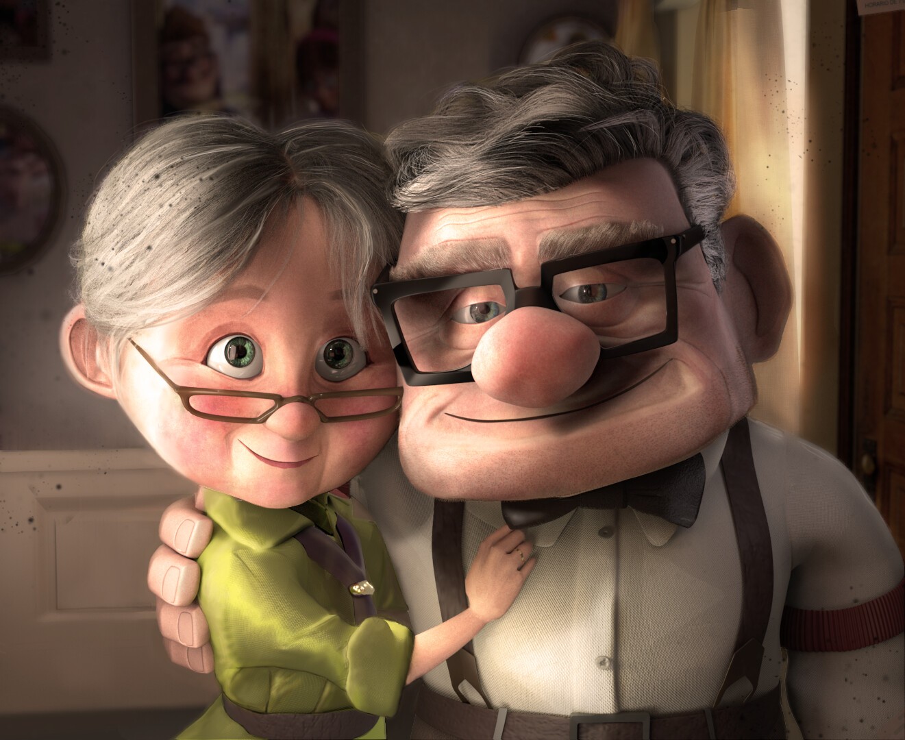 A still from Up (2009) featuring Carl and Ellie | Disney/Pixar