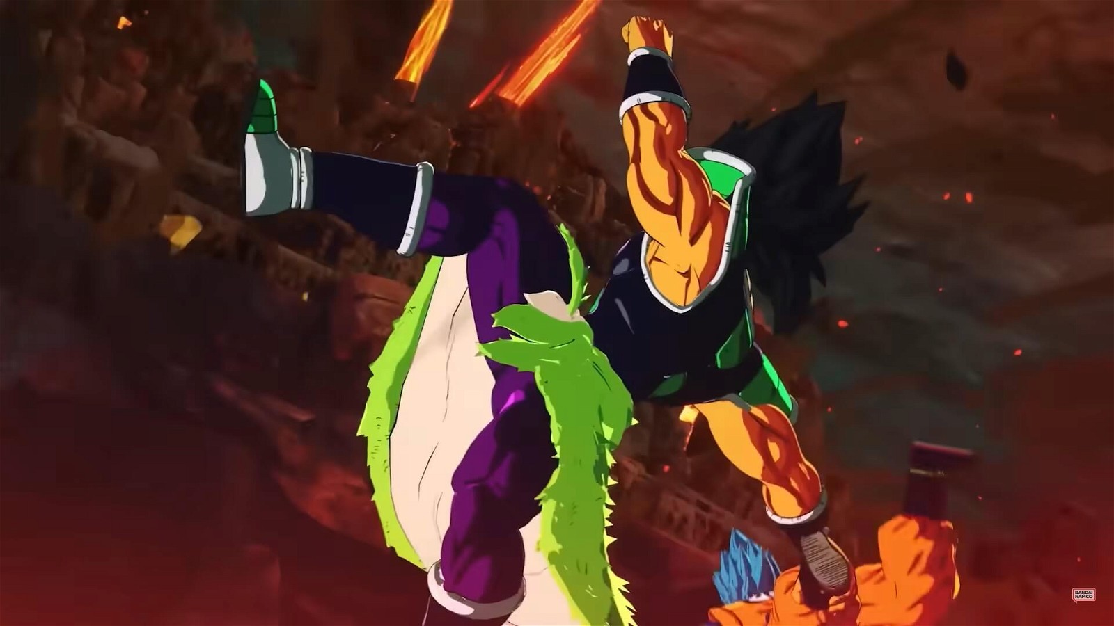 Broly about to throw Goku during Dragon Ball: Sparking Zero. Credits: Bandai Namco