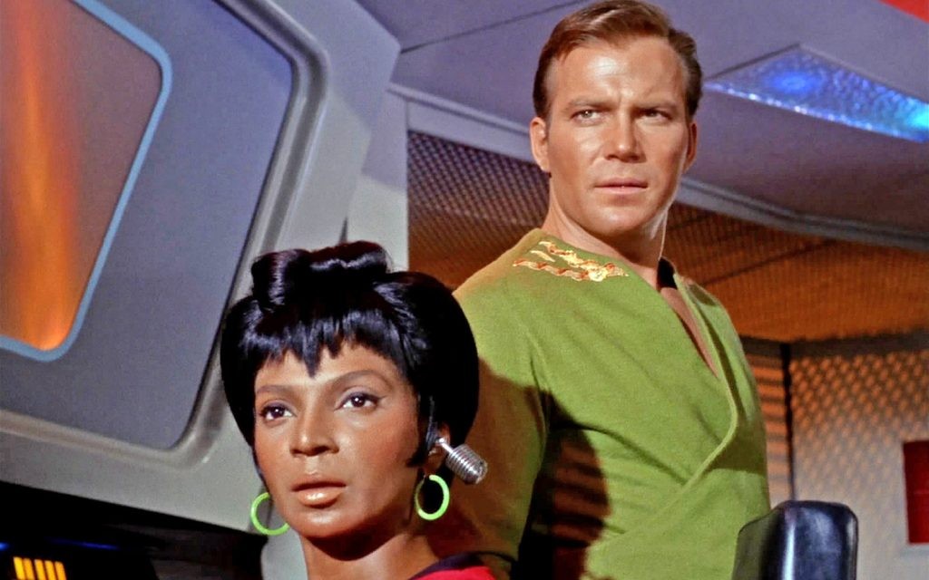 William Shatner and Nichelle Johnson in Star Trek