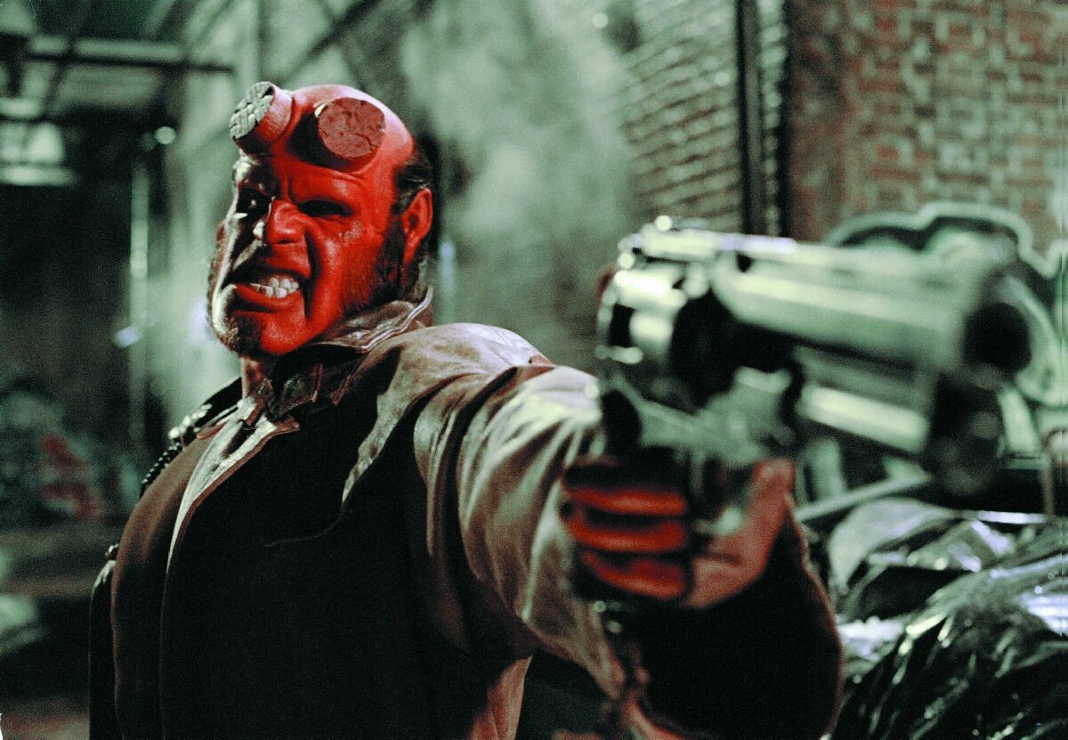 Ron Pearlman played Hellboy in Guillermo del Toro's Hellboy | Sony Pictures Releasing
