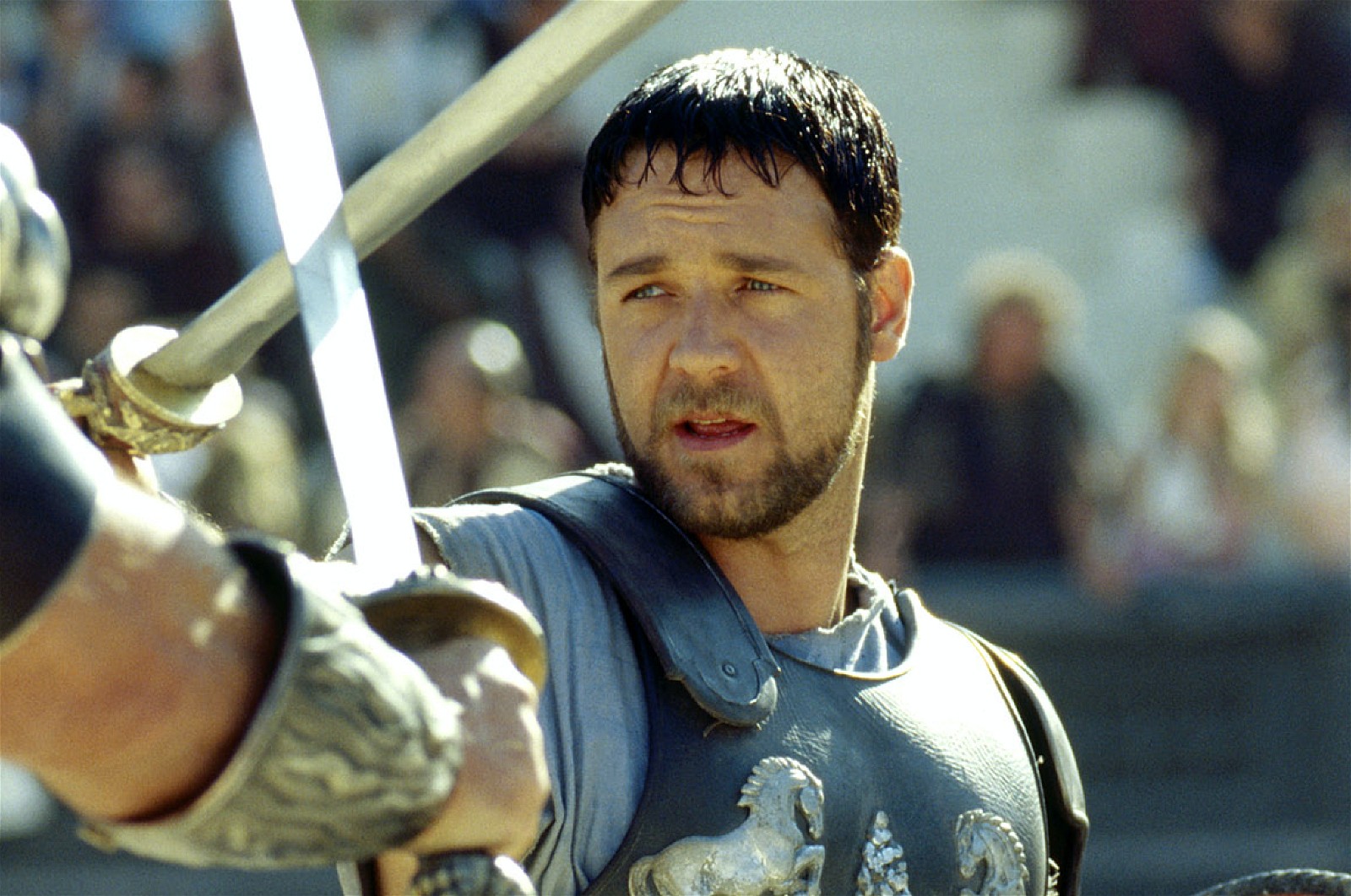 Russell Crowe as Maximus Decimus Meridius in Gladiator | DreamWorks Pictures