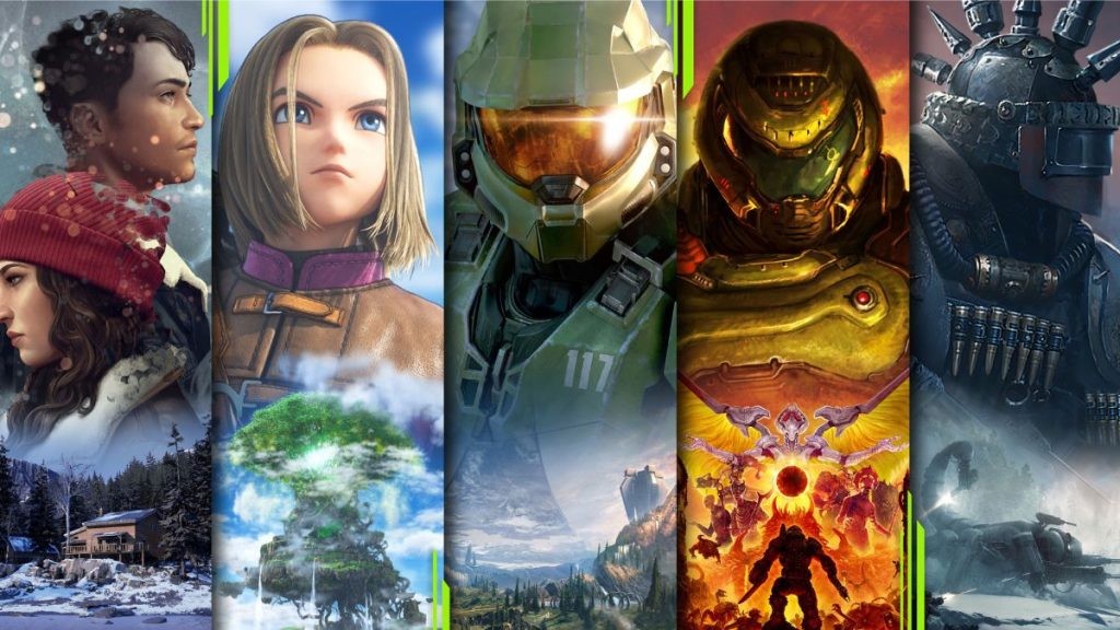 Xbox 游戏中各种角色的图像。 