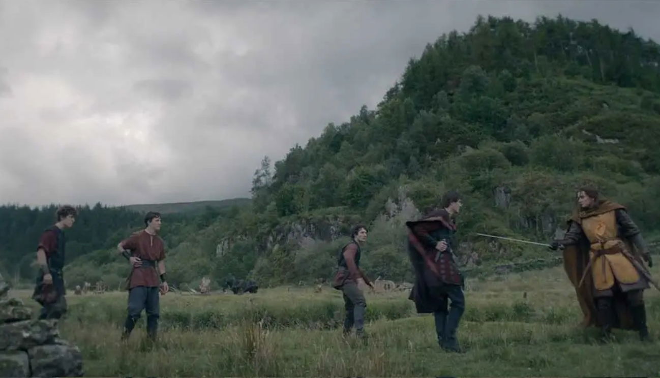 A still from The Battle of Burning Mill in House of the Dragon I Max