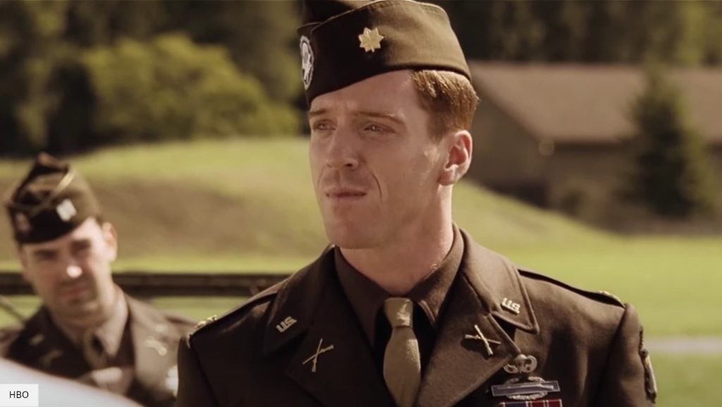 Damian Lewis in a still from Band of Brothers