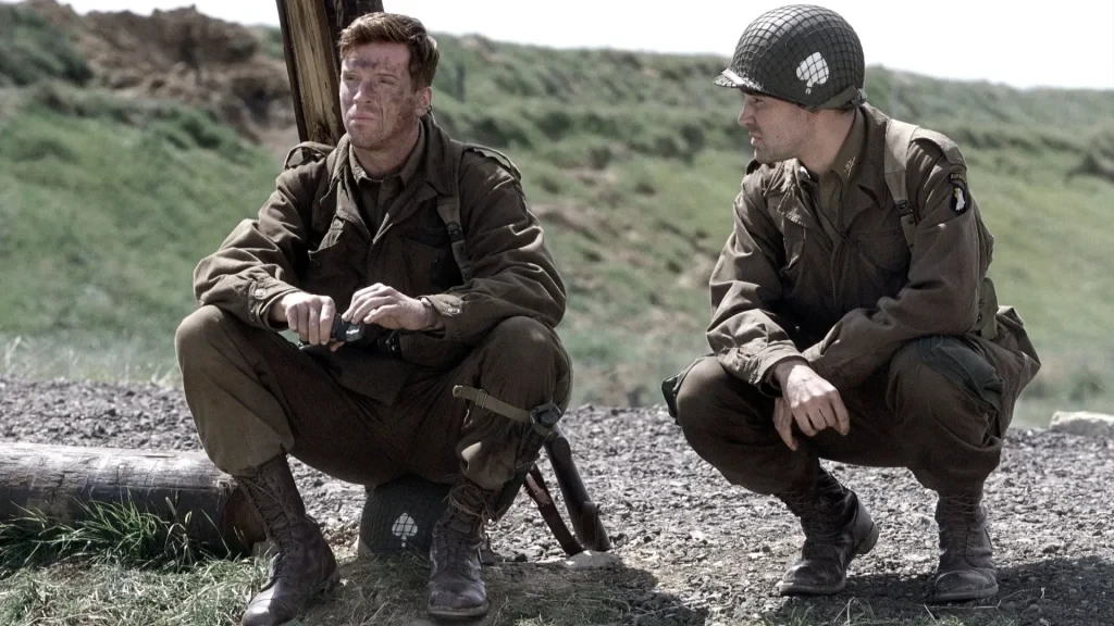 Damian Lewis in a still from Band of Brothers