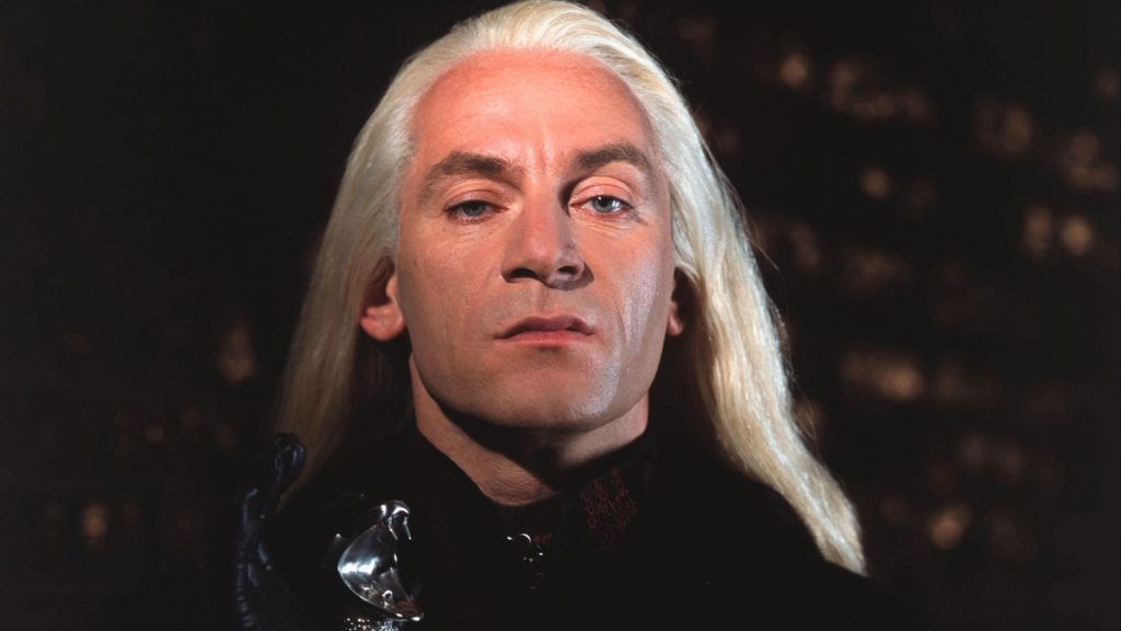 Jason Isaacs as Lucius Malfoy in Harry Potter and the Chamber of Secrets .