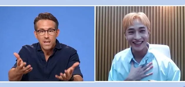 Ryan Reynolds in an interview with Stray Kids' leader, Bang Chan