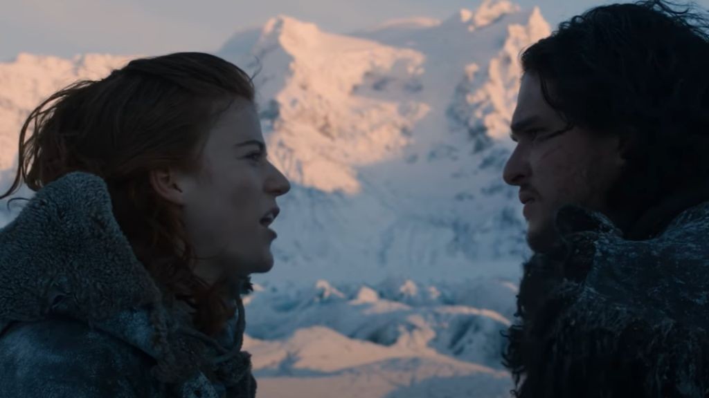 Rose Leslie and Kit Harington in Game of Thrones