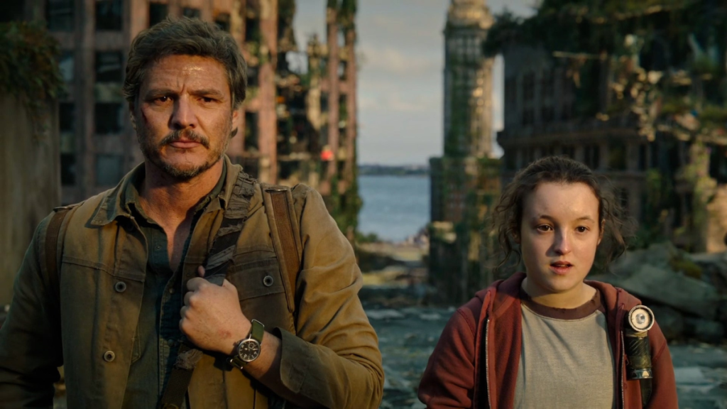 Pedro Pascal and Bella Ramsey in the live-action adaptation of The Last of Us. 