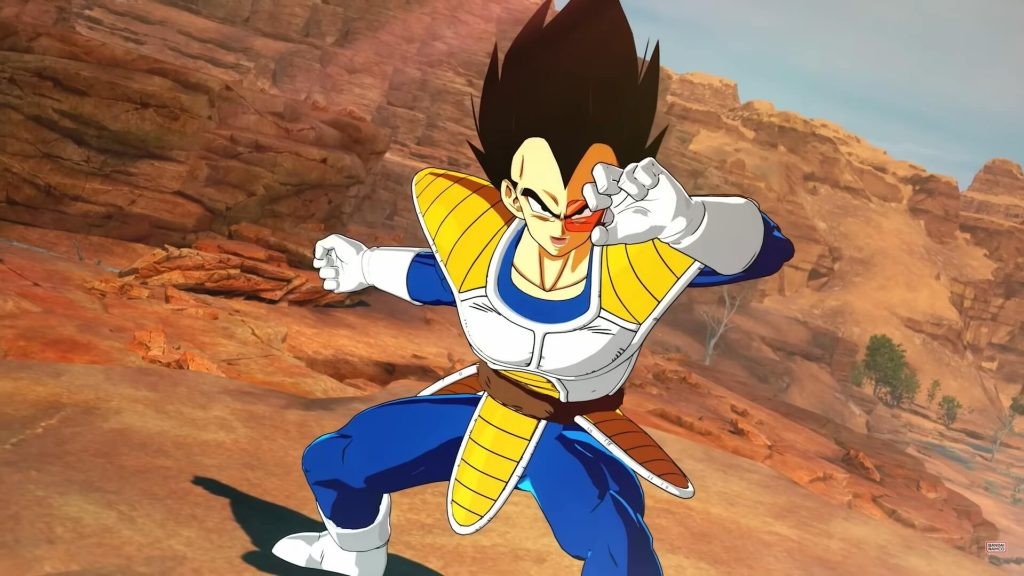 Image of Scouter Vegeta with a tail in Dragon Ball: Sparking Zero.