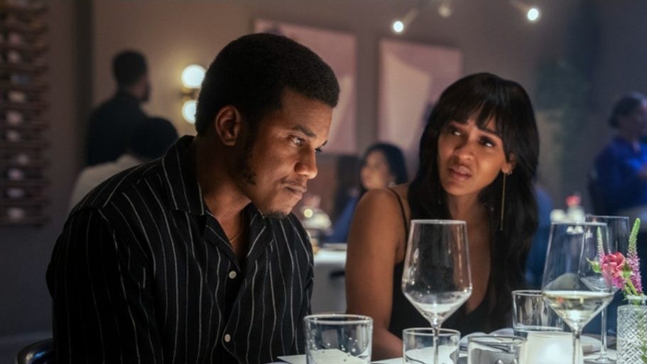 Meagan Good and Cory Hardrict in Tyler Perry's Divorce in the Black | Image via Amazon MGM Studios