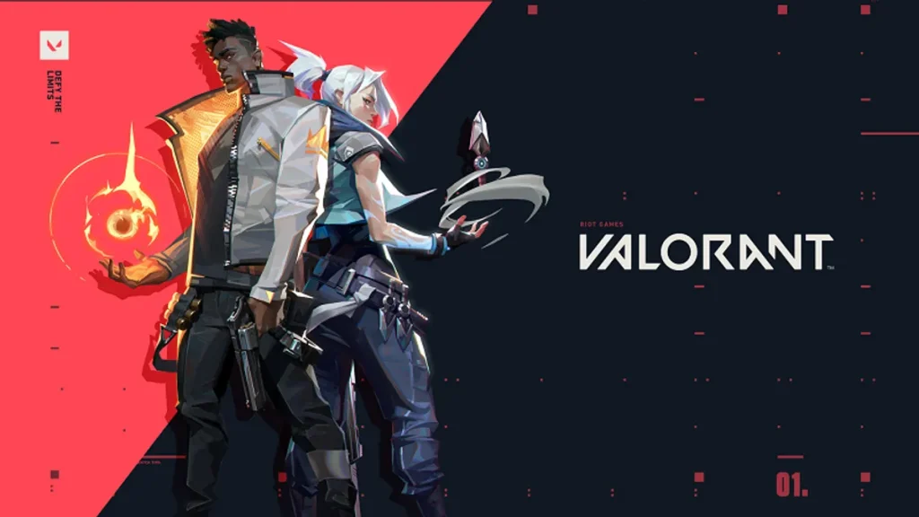 Valorant characters in a heroic pose for key art.