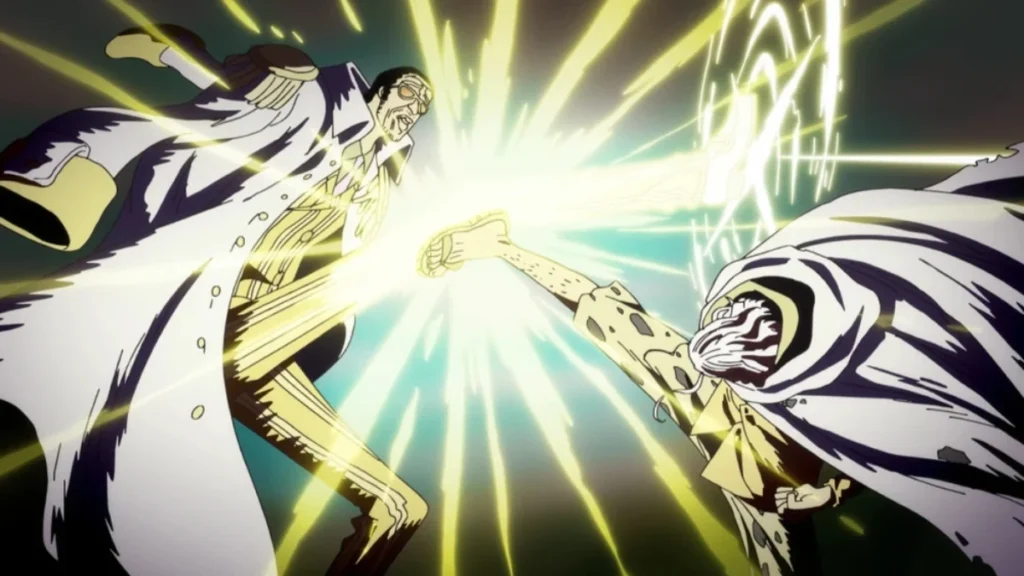 Silvers Rayleigh Saving Zoro From Kizaru | Toei Animation