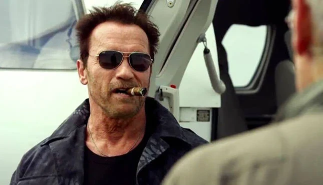 Arnold Schwarzenegger as Trench in The Expendables 3