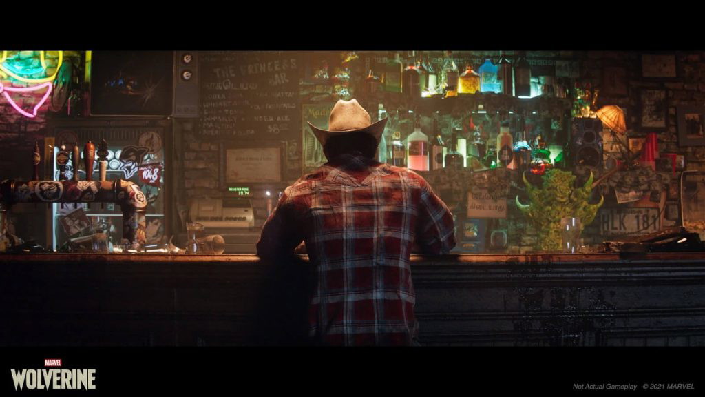 Logan/Wolverine sitting at a bar