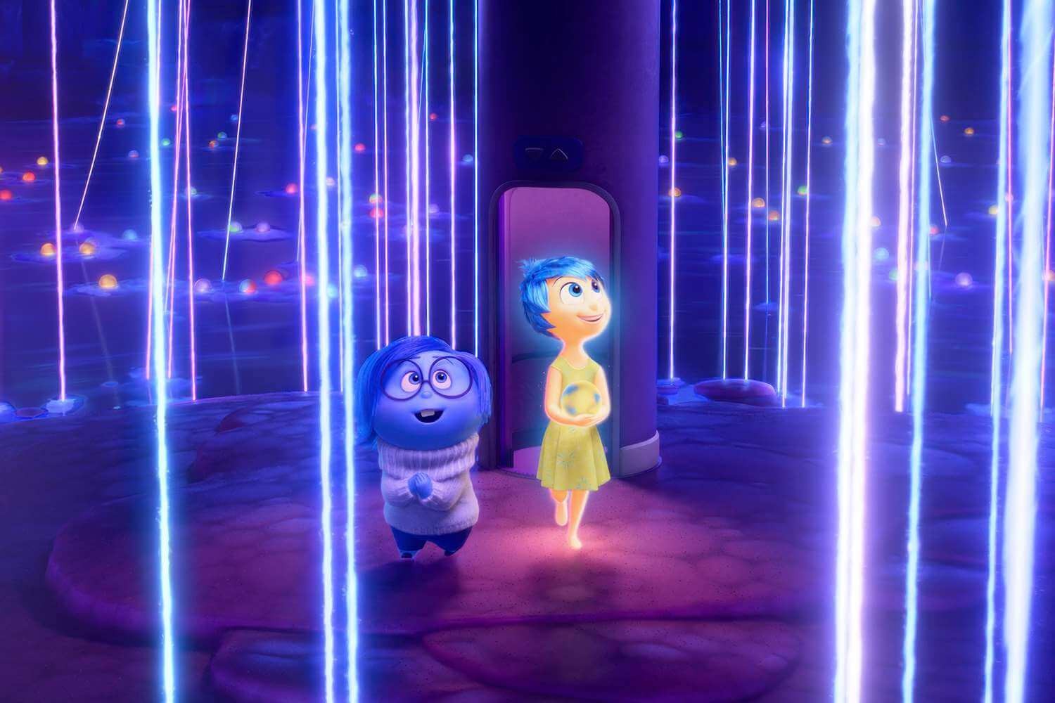 Sadness and Joy in Inside Out 2 (Pixar)