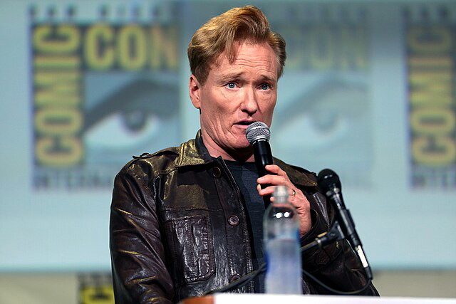 Conan O'Brien speaking at the 2016 San Diego Comic Con International I Image by Gage Skidmore, licensed under CC BY-SA 2.0, via Wikimedia Commons.