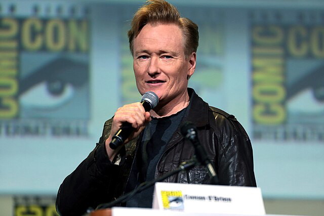 Conan O'Brien speaking at the 2016 San Diego Comic-Con International I Image by Gage Skidmore, licensed under CC BY-SA 2.0, via Wikimedia Commons.