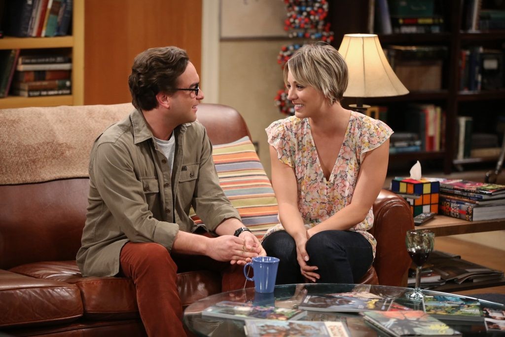 Kaley Cuoco and Johnny Galecki from the series The Big Bang Theory 