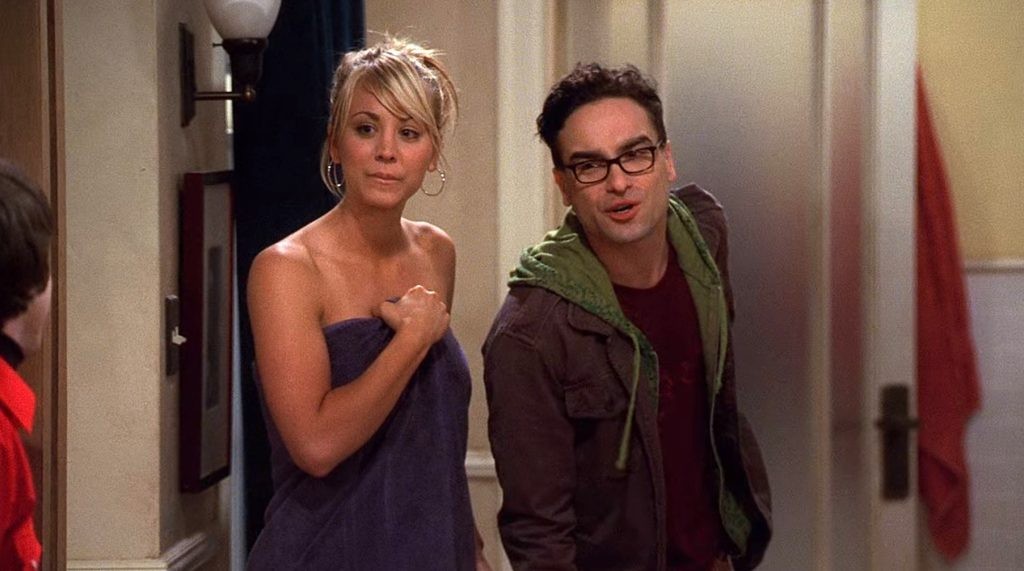 Kaley Cuoco and Johnny Galecki from the series The Big Bang Theory